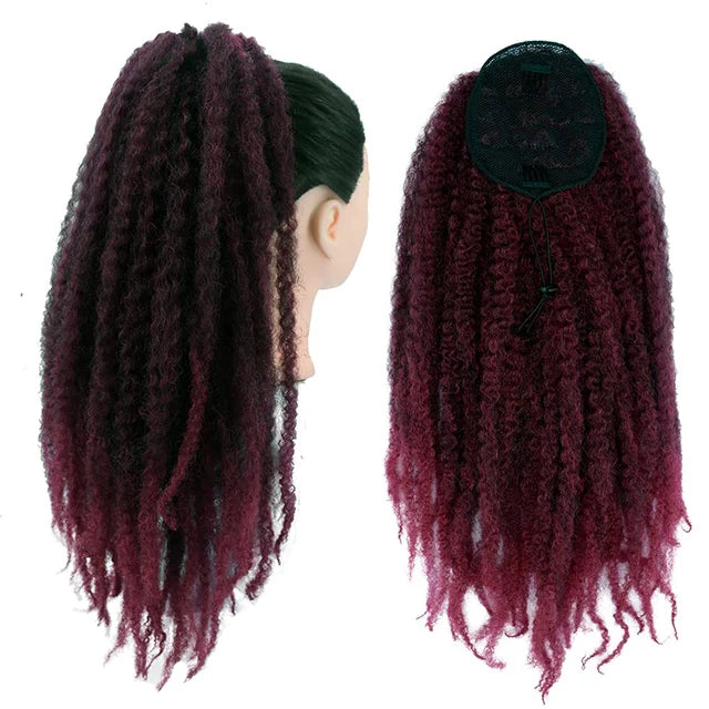 Hairpiece Hair Afro Puff Drawstring Curly Ponytail Hair Extension