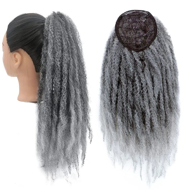 Hairpiece Hair Afro Puff Drawstring Curly Ponytail Hair Extension