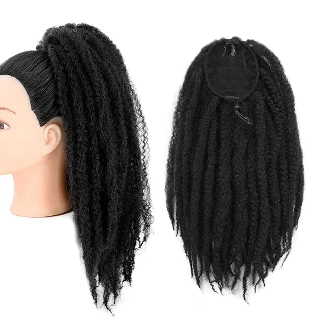 Hairpiece Hair Afro Puff Drawstring Curly Ponytail Hair Extension