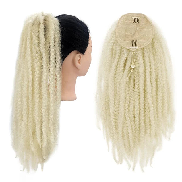 Hairpiece Hair Afro Puff Drawstring Curly Ponytail Hair Extension