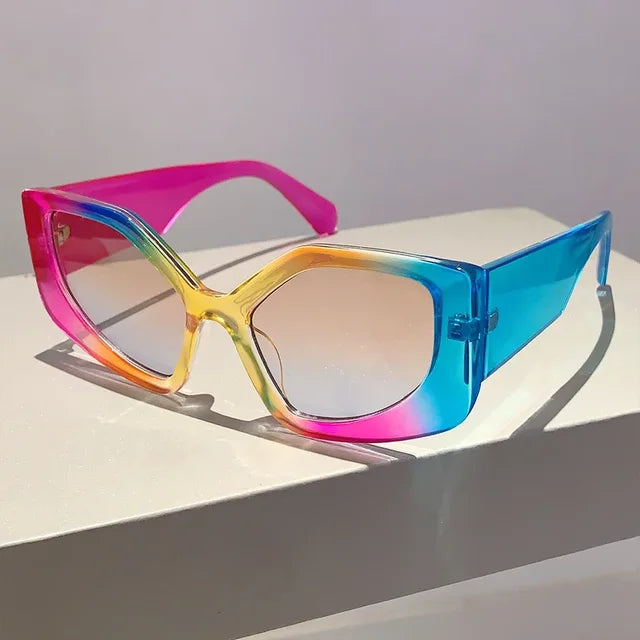KAMMPT Polygon Vintage Multi Gradient Candy Color Shades