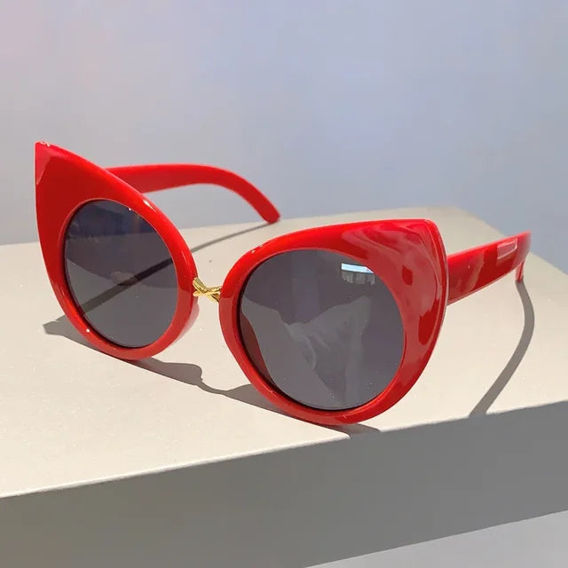 KAMMPT Oversized Cat Eye Women Sunglasses