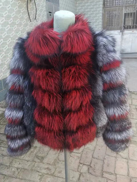 Real Red Fox Fur Jacket