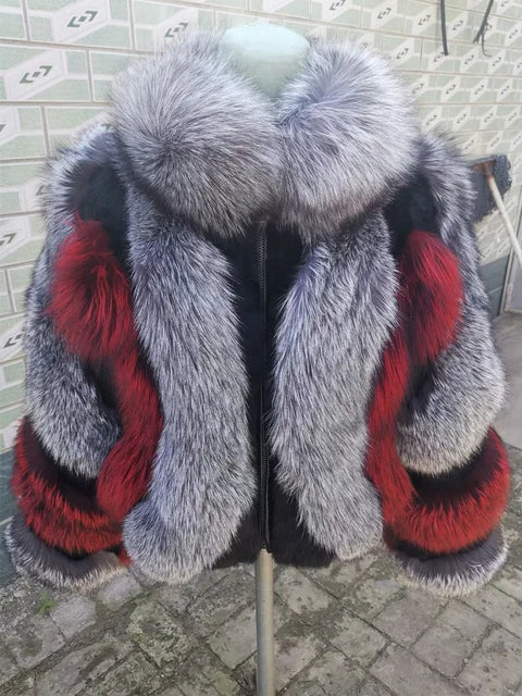 Real Red Fox Fur Jacket