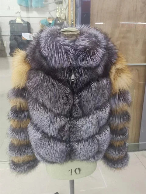 Real Red Fox Fur Jacket