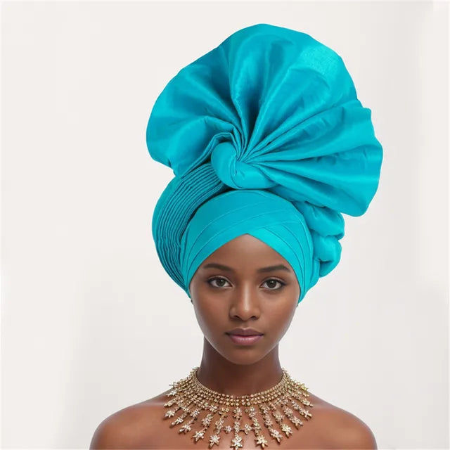 African Gele Head Tie - Nigeria Fan Gele