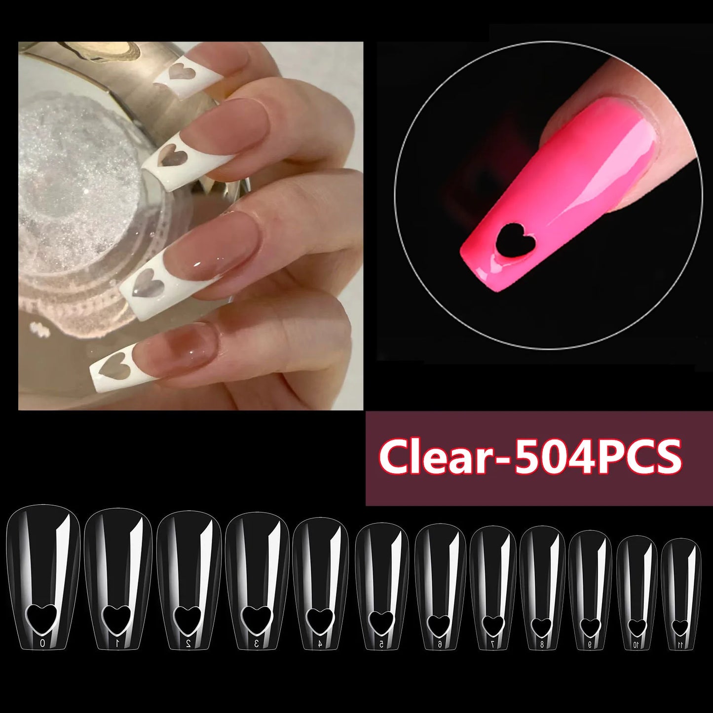 Makartt 504Pcs Extension False Nail Tips