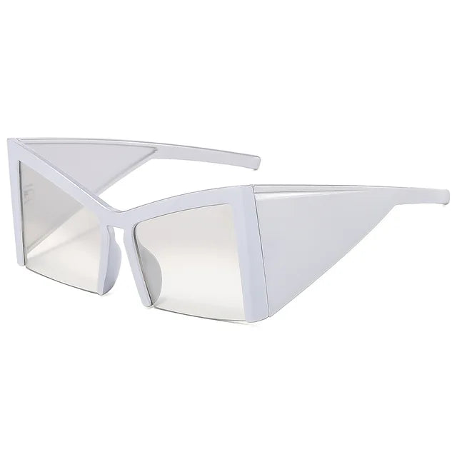 Half-Frame Square Oversize Sun Glasses