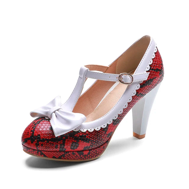 Lolita Mary Jane Shoes - Sweet Bowknot Ruffles