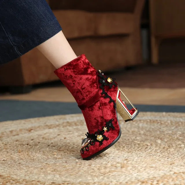 ZowTina Bird Cage Ankle Boots