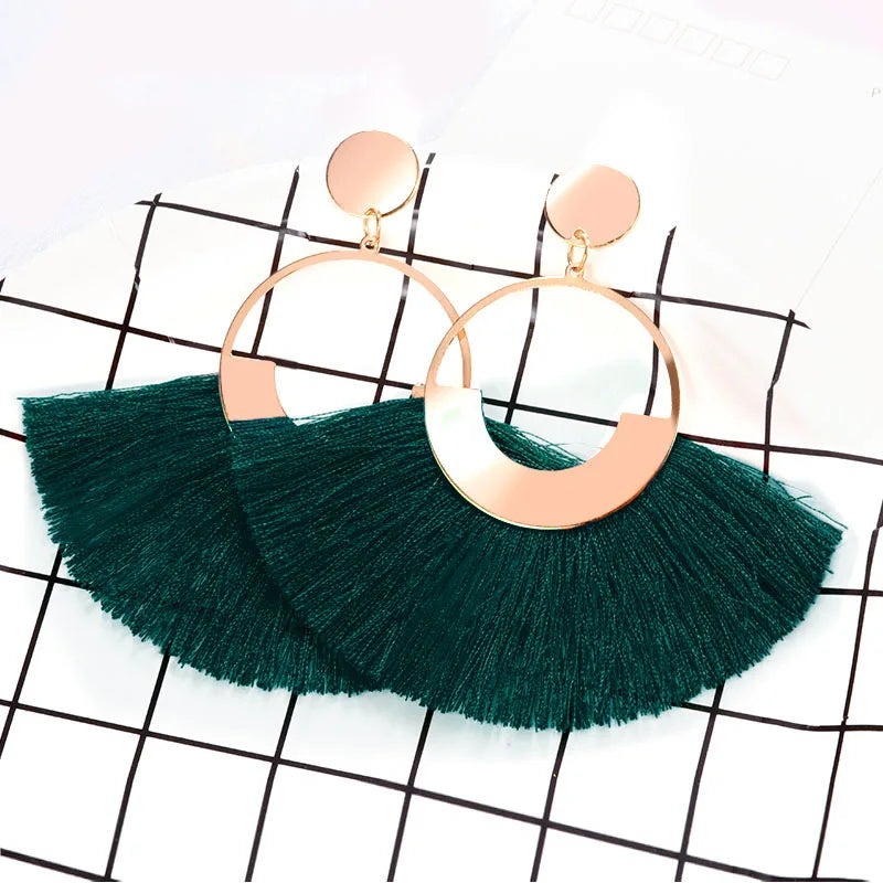 Bohemian Big Tassel Drop Dangle Earrings