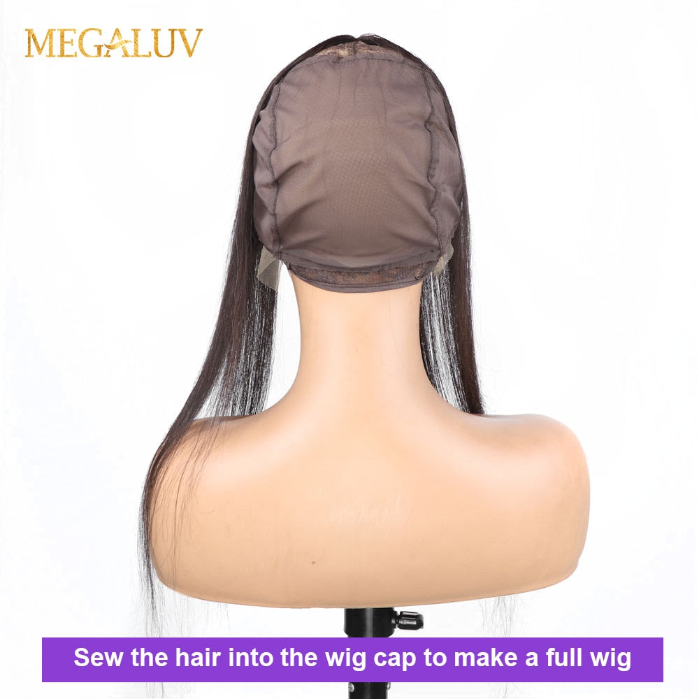 Transparent Lace Closure Straight Human Hair Pre-plucked With Natural Hairline