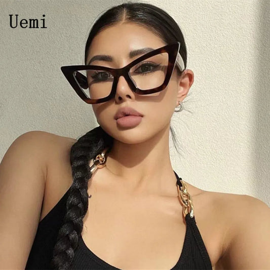 Oversized Cat Eye Modern Retro Sunglasses with UV400