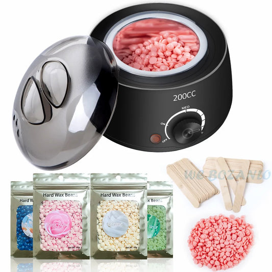 200CC Wax Heater Warmer Hair Removal Machine +Wax Beans + Wood Sticks