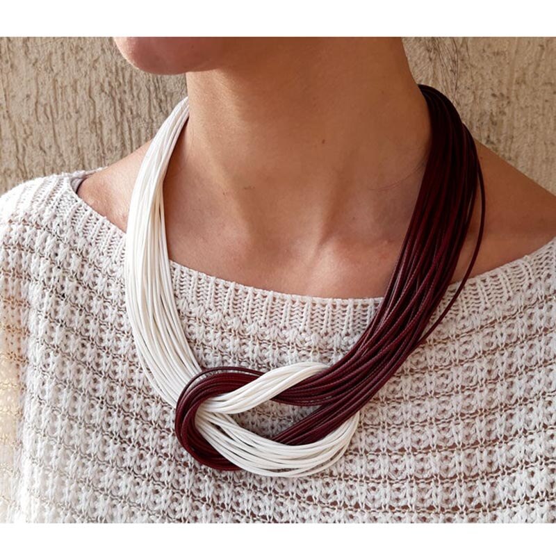 Handmade Multi-layer Leather Pendant Ethnic Tribal Punk Necklaces