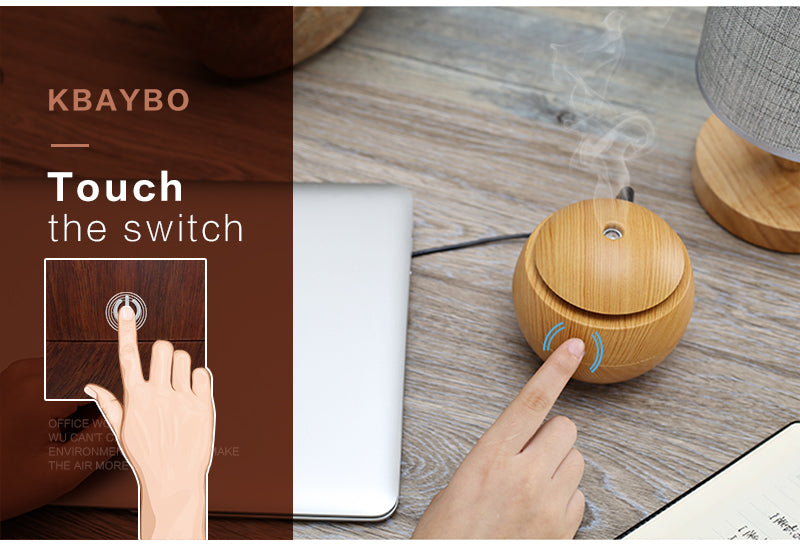 USB Aroma Essential Oil Ultrasonic Cold Steam Diffuser Air Humidifier Purifier 7 Color Change LED Night Light