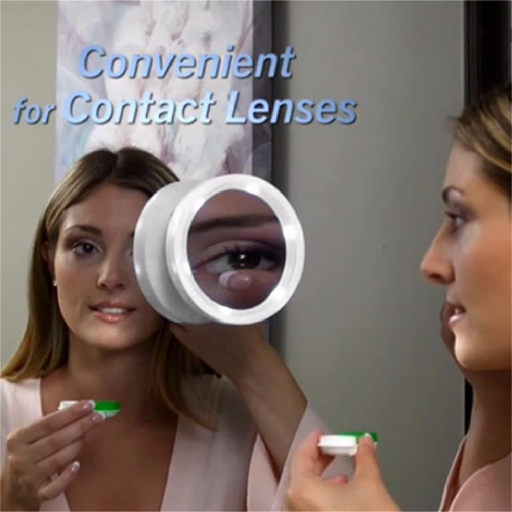 360 degree makeup magnifier bathroom vanity mirror LED light - your-beauty-matters