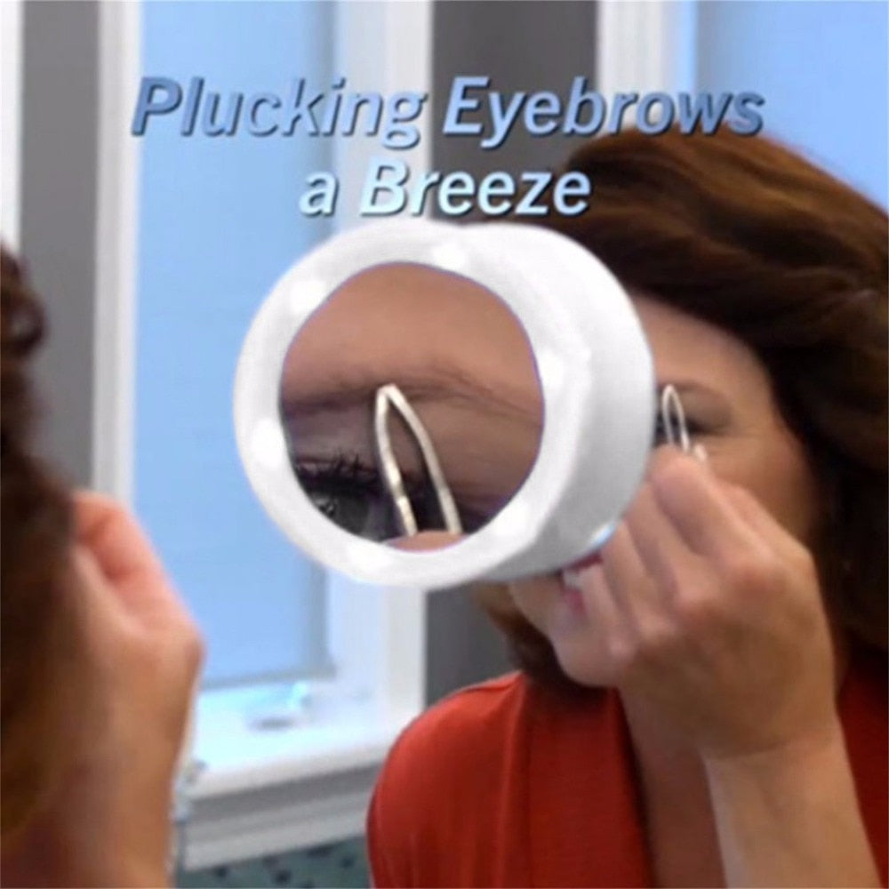360 degree makeup magnifier bathroom vanity mirror LED light - your-beauty-matters