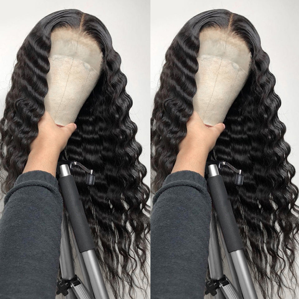 13x4 Lace Front Human Hair Wigs Brazilian Loose Deep Wave Frontal Wig - your-beauty-matters