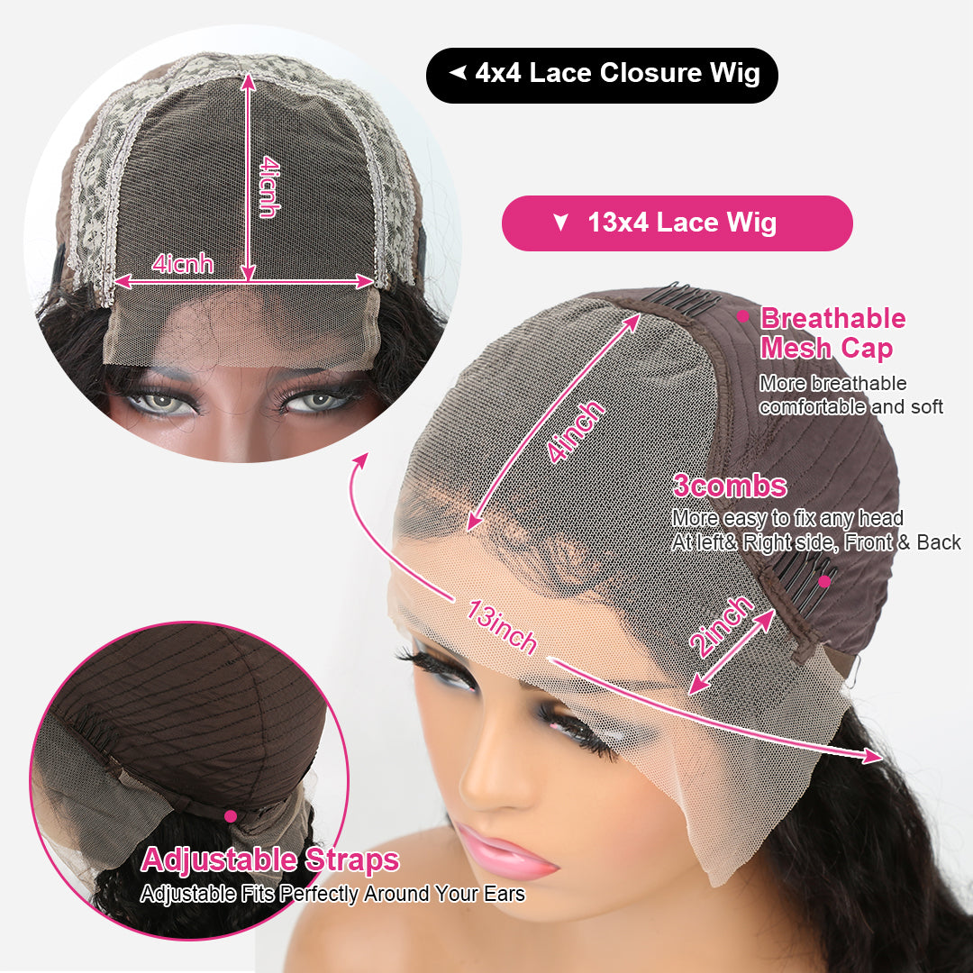 13x4 Lace Front Human Hair Wigs Brazilian Loose Deep Wave Frontal Wig - your-beauty-matters