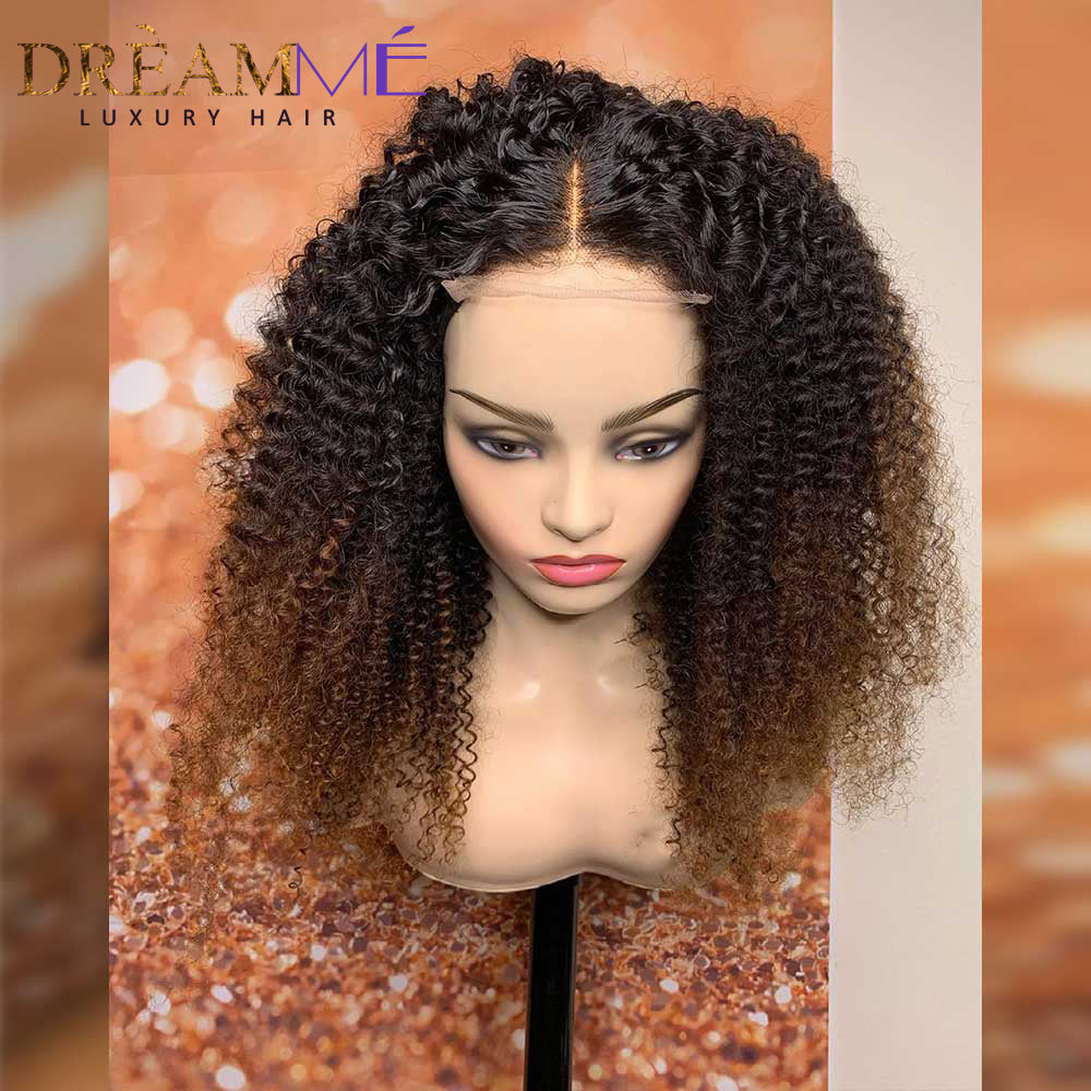1b30 Honey Blonde Color Wig Kinky Curly 4x4 Lace Closure Human Hair - your-beauty-matters