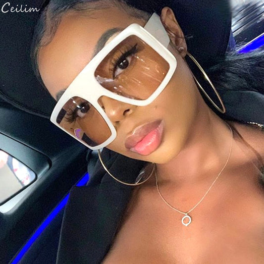 Square Sun Glasses Women Brand Designer oversized Sunglasses