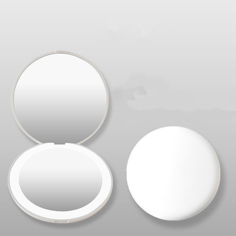 Mini makeup mirror with led light 2X Magnifying USB charging - your-beauty-matters