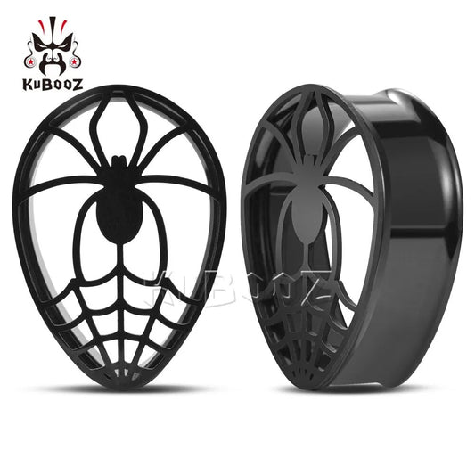 KUBOOZ Unique Stainless Steel Drop Shape Spider Ear Tunnels Expander