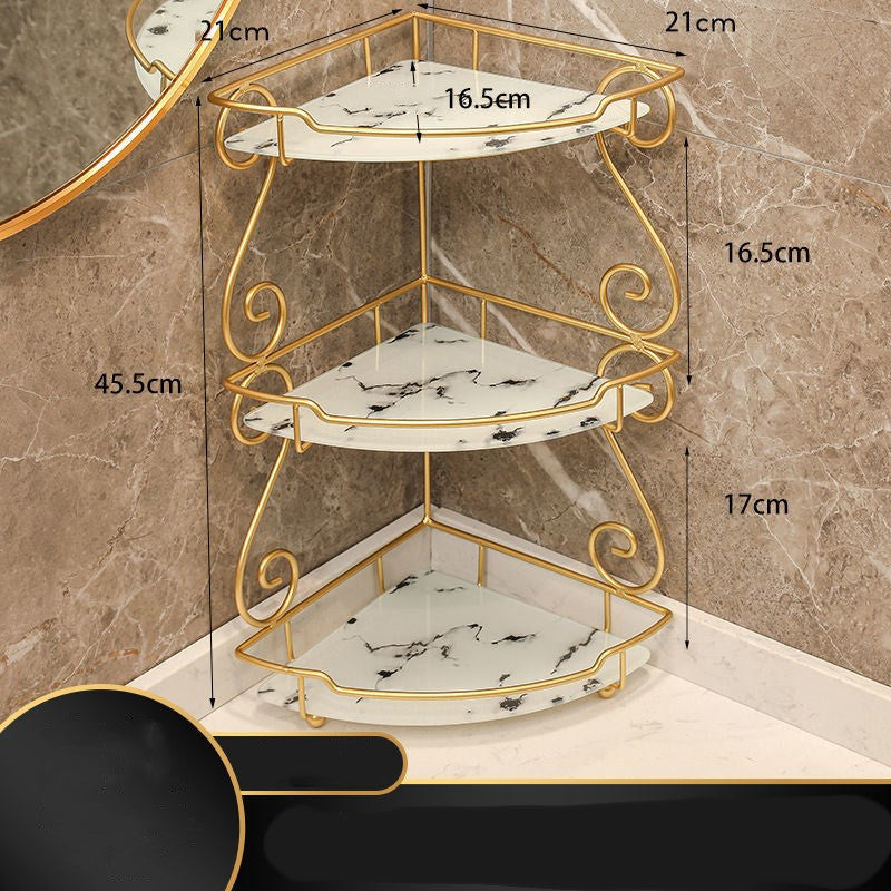 Light Luxury Triangle Bathroom Storage Shelf Vanity - your-beauty-matters