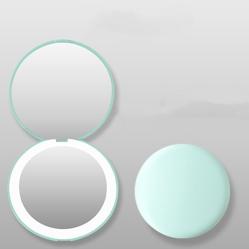 Mini makeup mirror with led light 2X Magnifying USB charging - your-beauty-matters