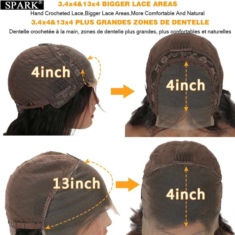Spark 3 Ombre Brazilian Hair | Spark Brazilian Hair Full | 27 Closure Human Hair Wig - Lace Wigs