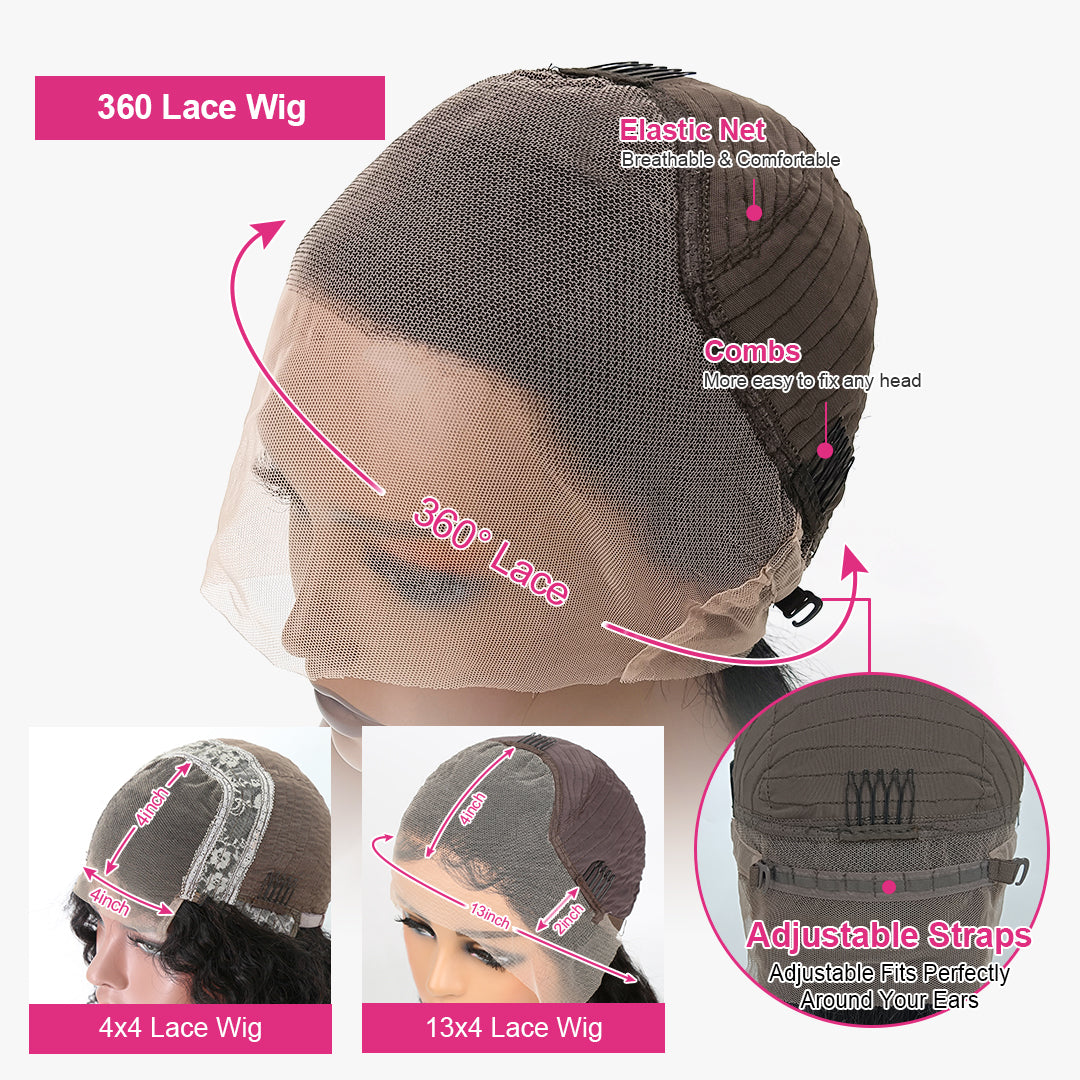 360 Lace Frontal Wig Full Brazilian Body Wave Lace Front Human Hair - your-beauty-matters