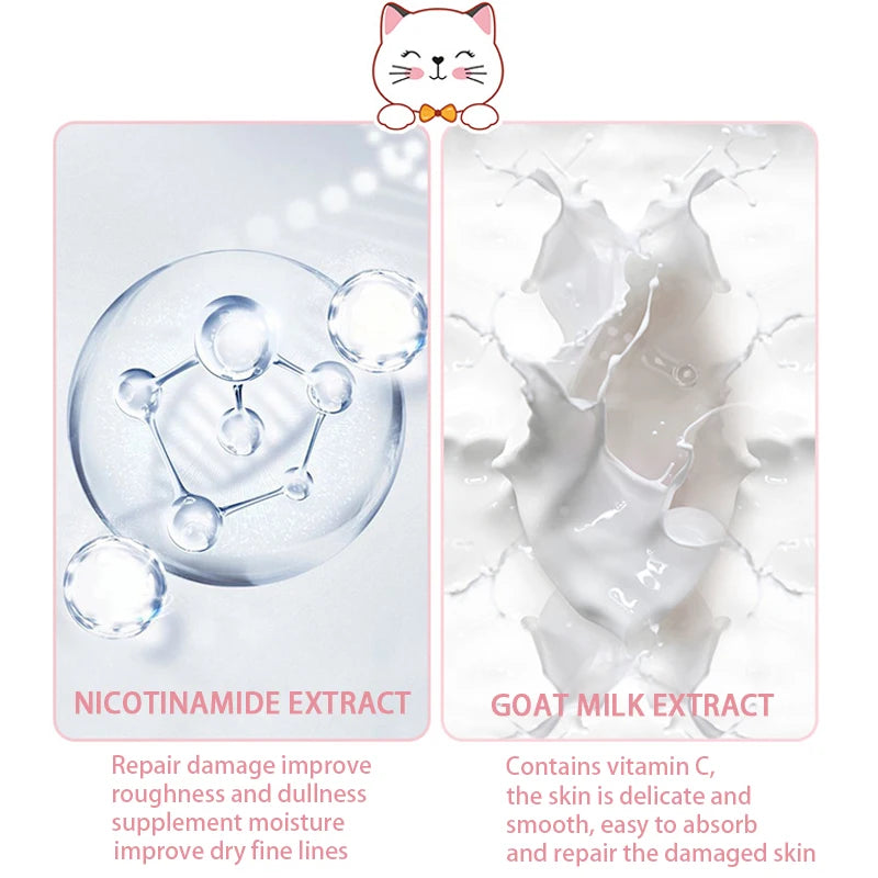 Niacinamide Goat Milk Rejuvenation Cat Moisturizing Hand Mask
