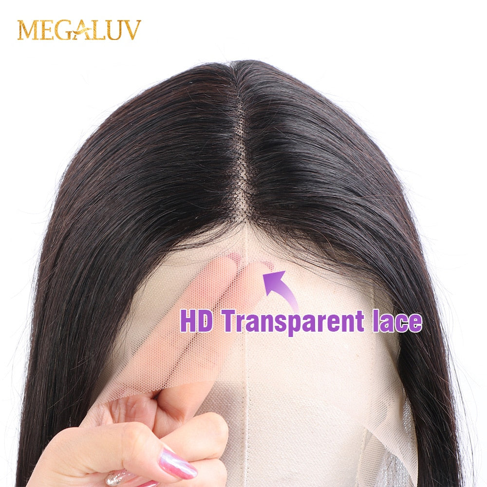 Transparent Lace Closure Straight Human Hair Pre-plucked With Natural Hairline
