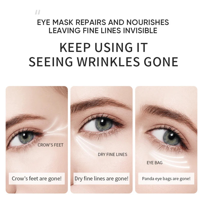 60pcs Golden Anti Wrinkle Eye Moisturizing Mask