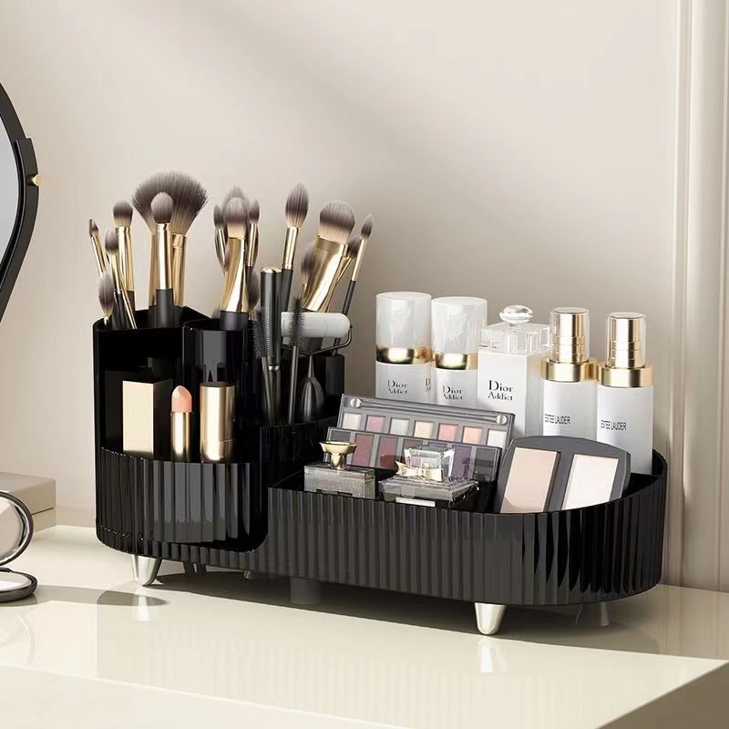 Desktop Cosmetic Organizer for Brushes 360° Rotating Makeup Brush Holder