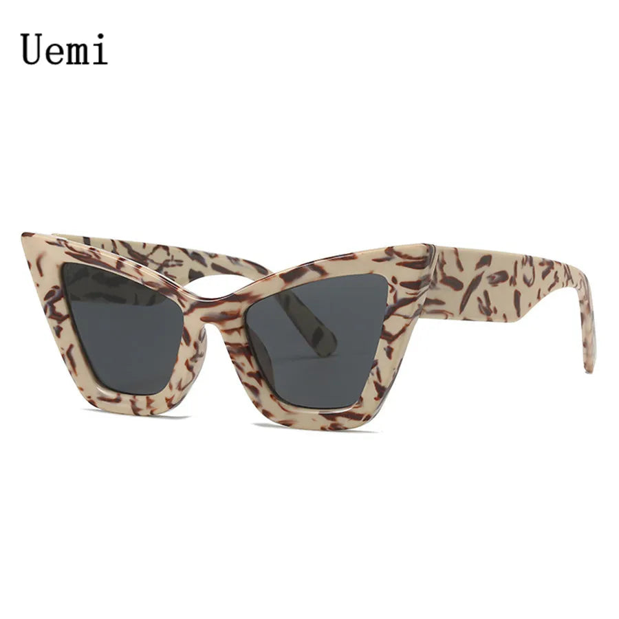 Oversized Cat Eye Modern Retro Sunglasses with UV400
