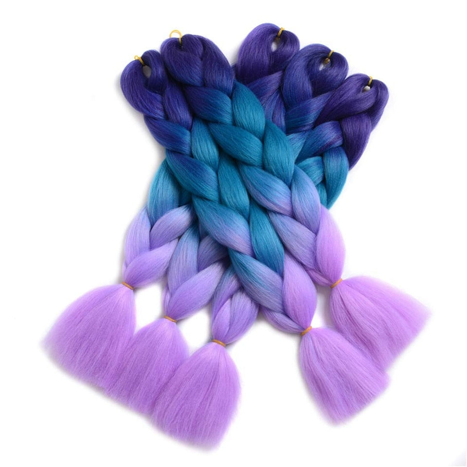 Dream Like 24 inch Ombre Color Synthetic Hair Braids Pre Stretched Wholesale Jumbo Braiding KaneKalon Hair Extensions 100g/pcs| |