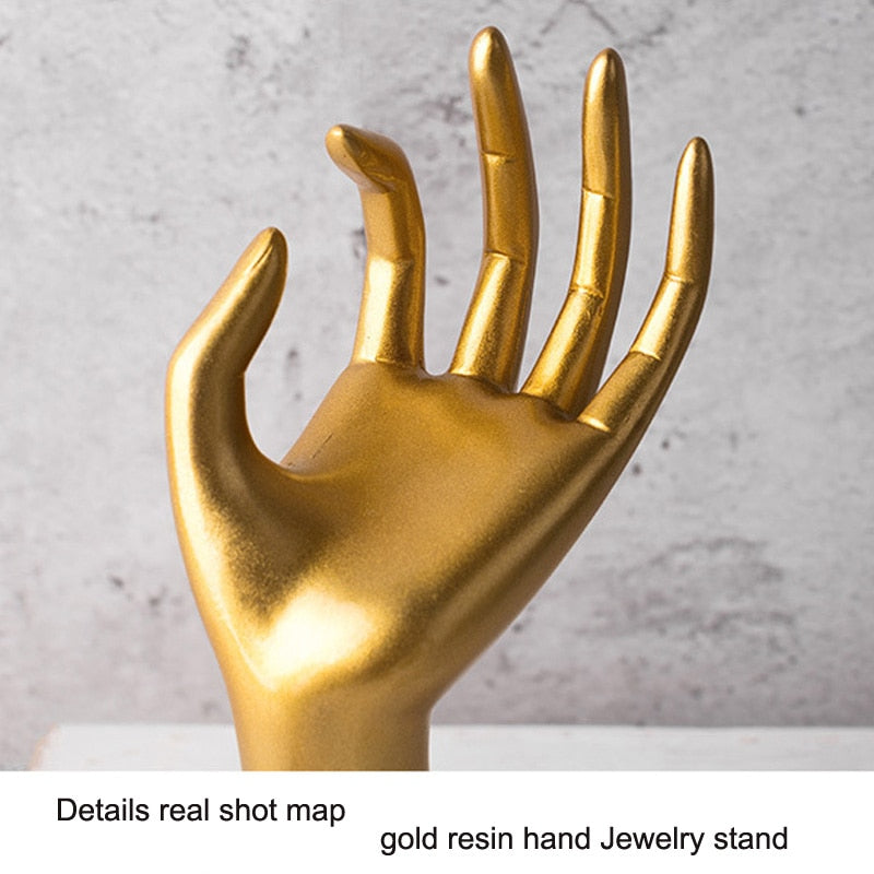 Gold Resin Hand Jewelry Display Stand - Jewelry Storage