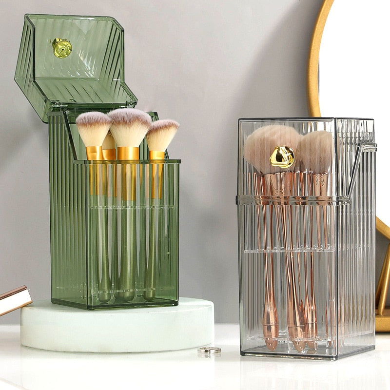 Luxury Makeup Brushes Organizer With Lid