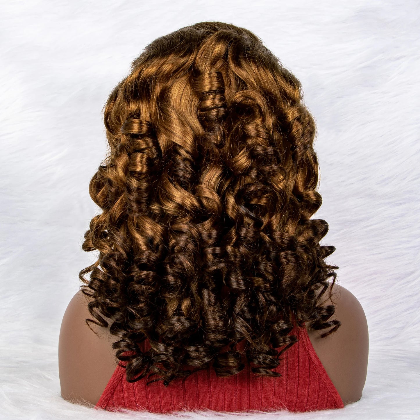 Malaika Bouncy Curly Spring FUMI 13x4 Lace Front Human Hair Wigs 250 Density