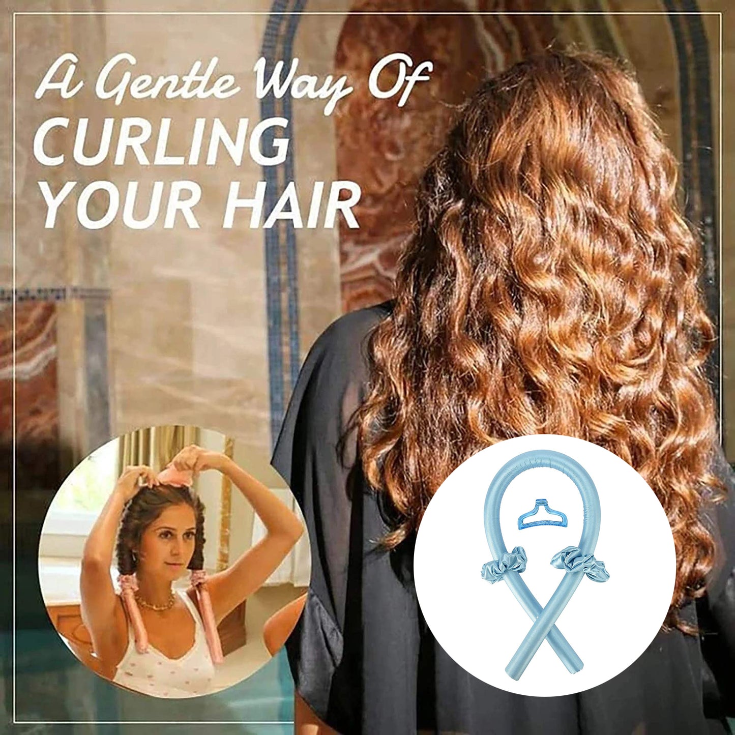 Heatless Curling Rod Curls Silk Ribbon Curlers Sleeping Soft Headband Wave - your-beauty-matters