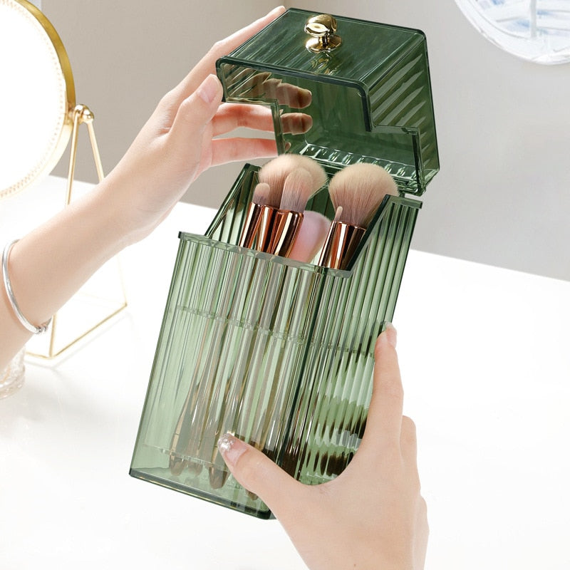 Luxury Makeup Brushes Organizer With Lid