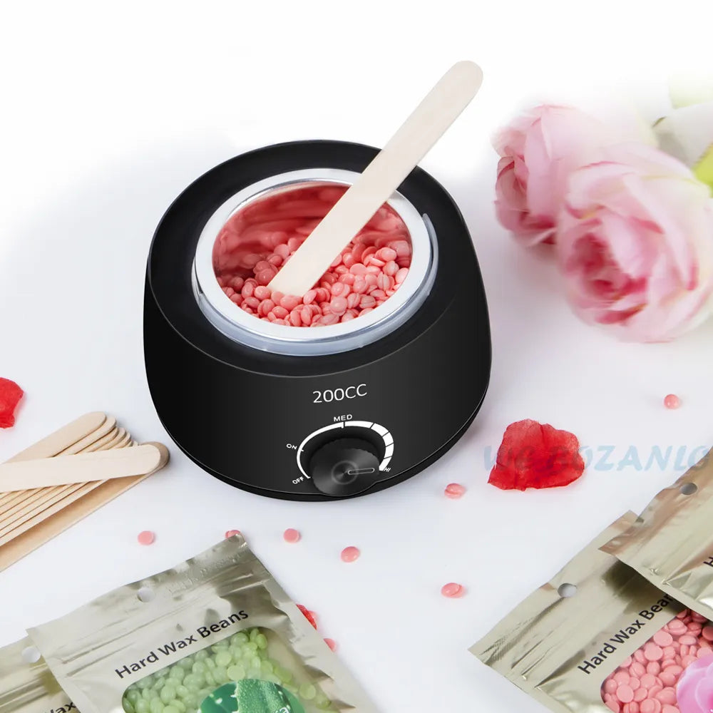 200CC Wax Heater Warmer Hair Removal Machine +Wax Beans + Wood Sticks