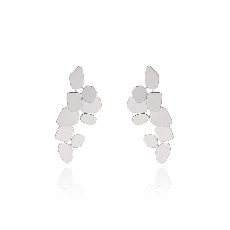 Irregular Metal Pendant Earrings