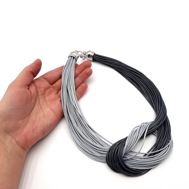 Handmade Multi-layer Leather Pendant Ethnic Tribal Punk Necklaces