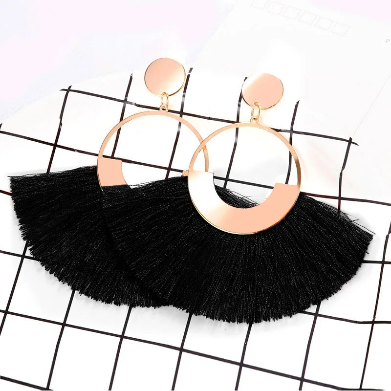Bohemian Big Tassel Drop Dangle Earrings