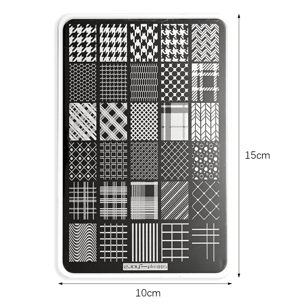 French Line Flower Nail PLUS Stamping Plates Stencil Leaf Tool