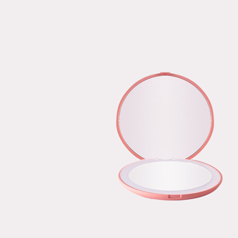 Mini makeup mirror with led light 2X Magnifying USB charging - your-beauty-matters