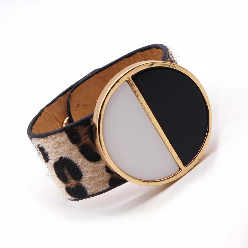 Punk Wide Leather Wristband Cuff Wrap Bracelets